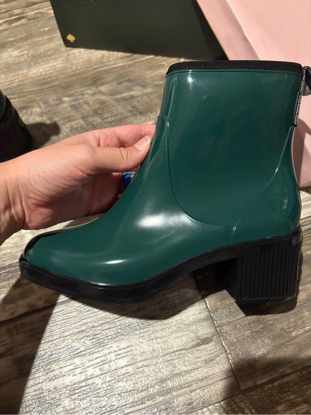 Kate Spade New York Puddle Vinyl Zip Rain Booties
